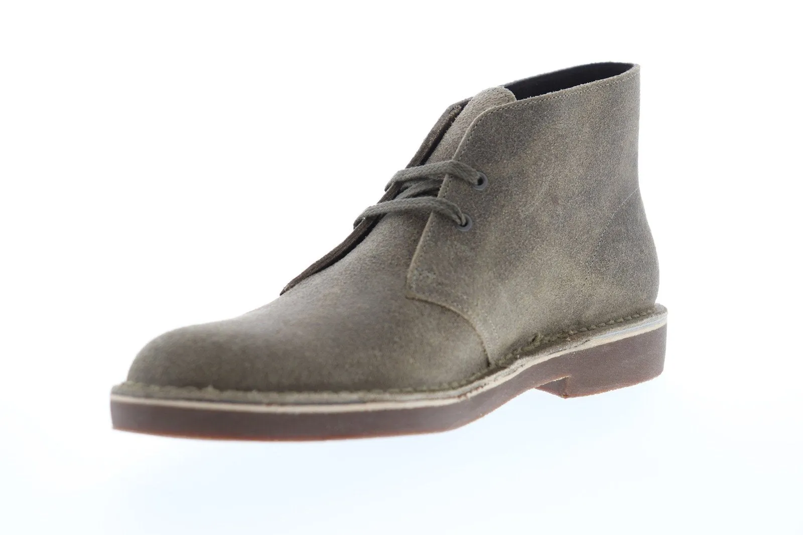 Clarks Men's Gray Suede Chukka Boots, Lace Up - Bushacre 2, Style 26141154