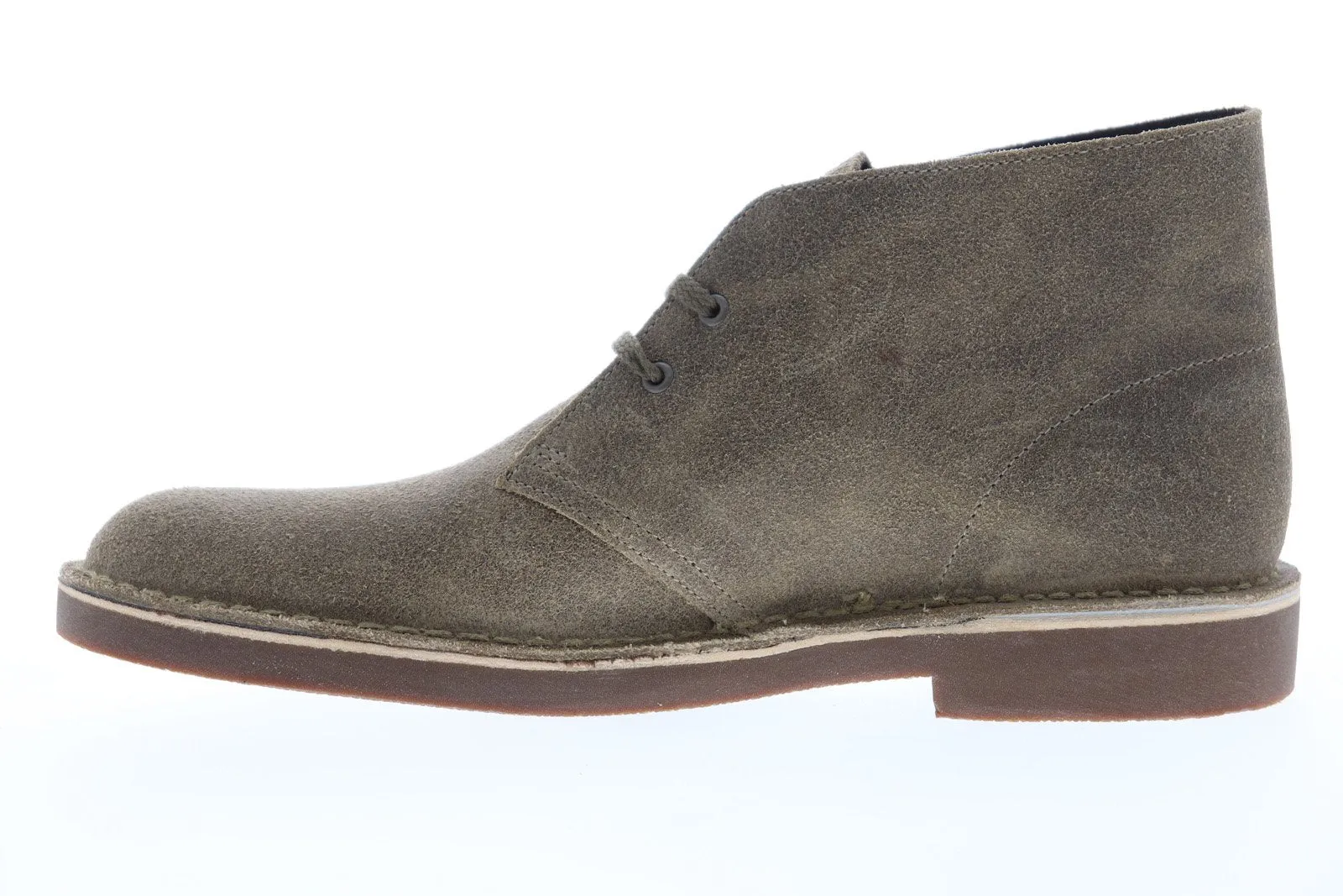 Clarks Men's Gray Suede Chukka Boots, Lace Up - Bushacre 2, Style 26141154