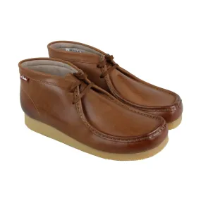 Clarks Stinson Hi Brown Leather Chukka Boots for Men