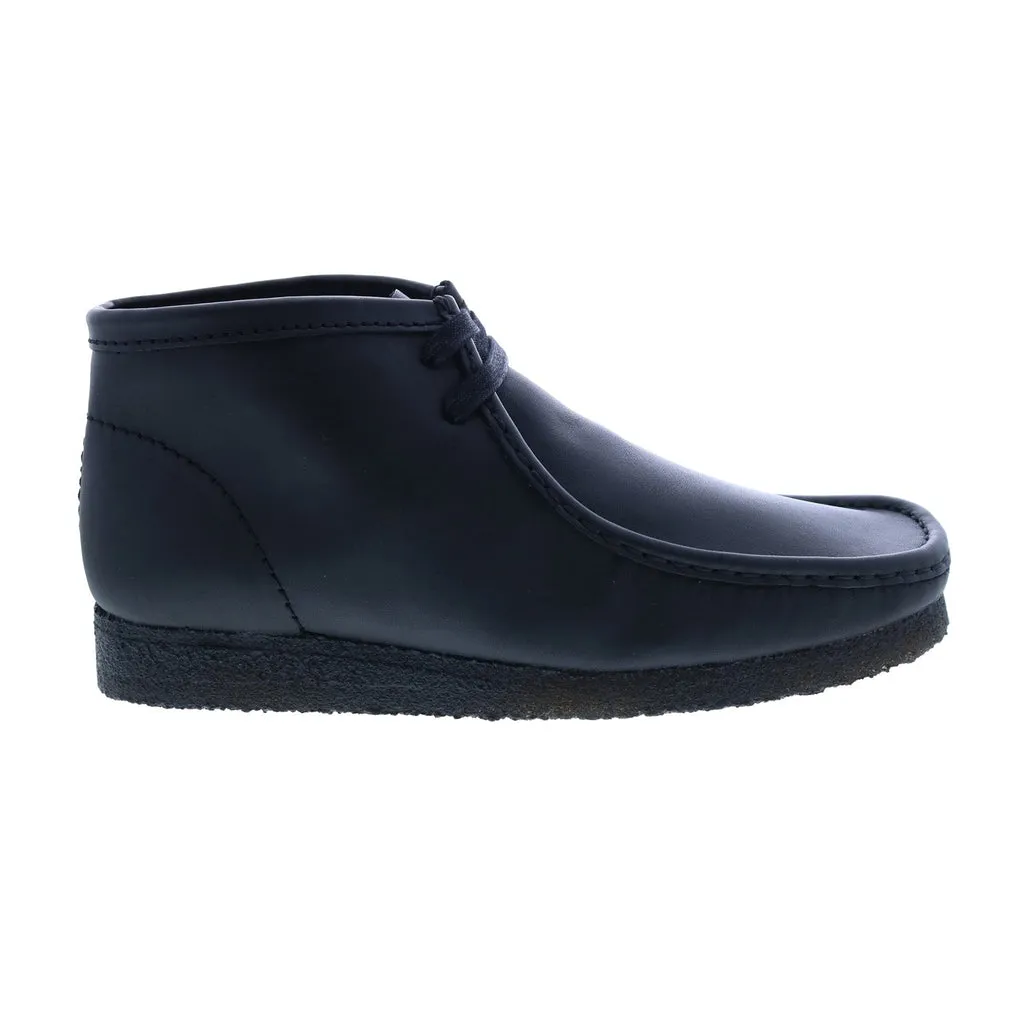 Clarks Wallabee Boot Men's Black Leather Chukka Boots