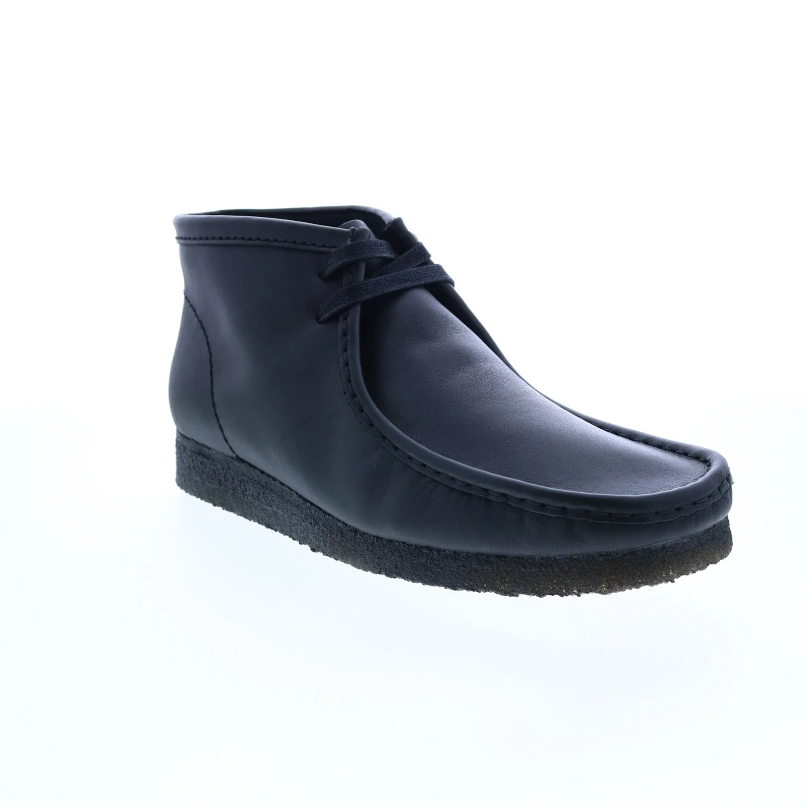 Clarks Wallabee Boot Men's Black Leather Chukka Boots