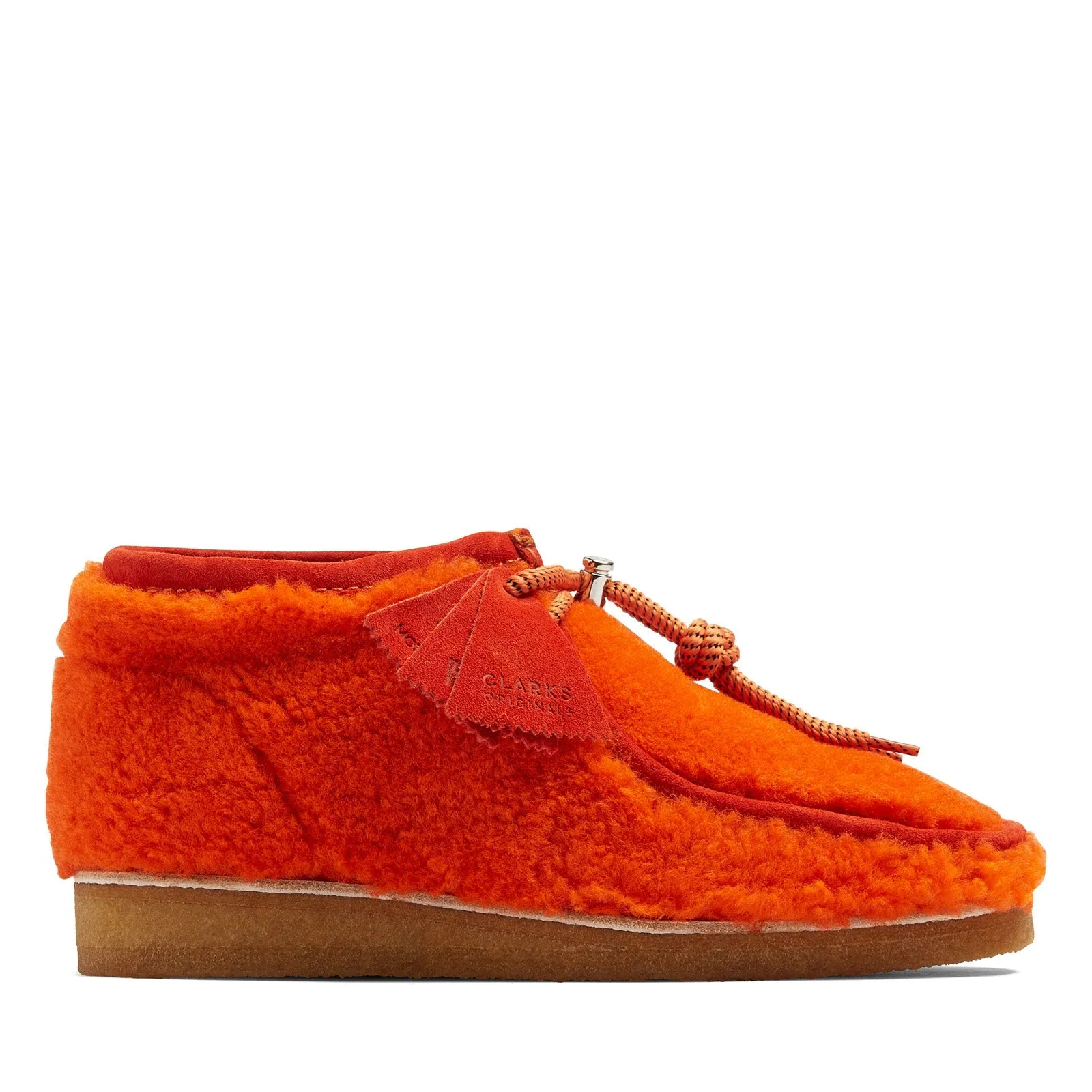 Clarks Wallabee Boot Moncler 1952 Orange Shearling Men's Chukka Boots