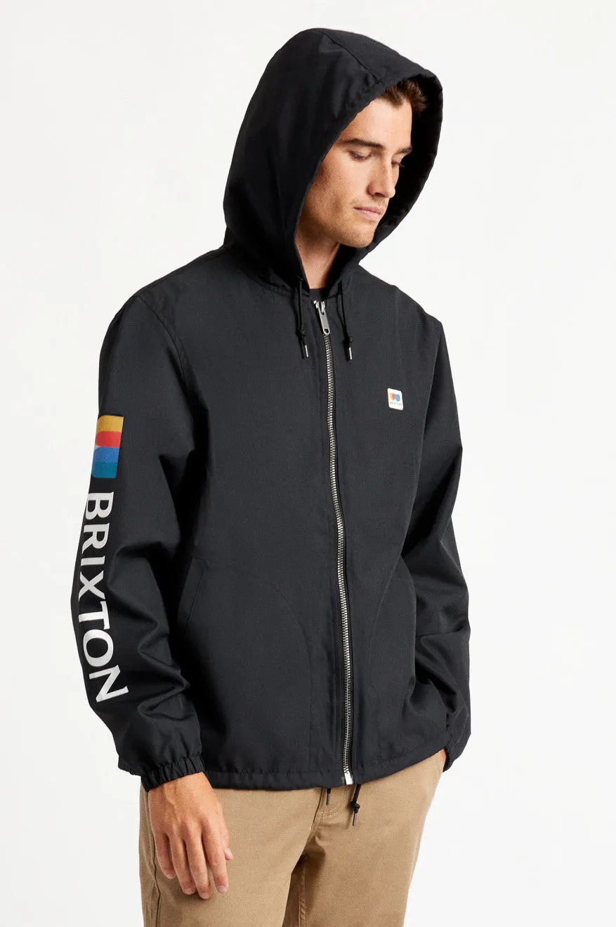 Claxton Alton Zip Hood Jacket - Black/White