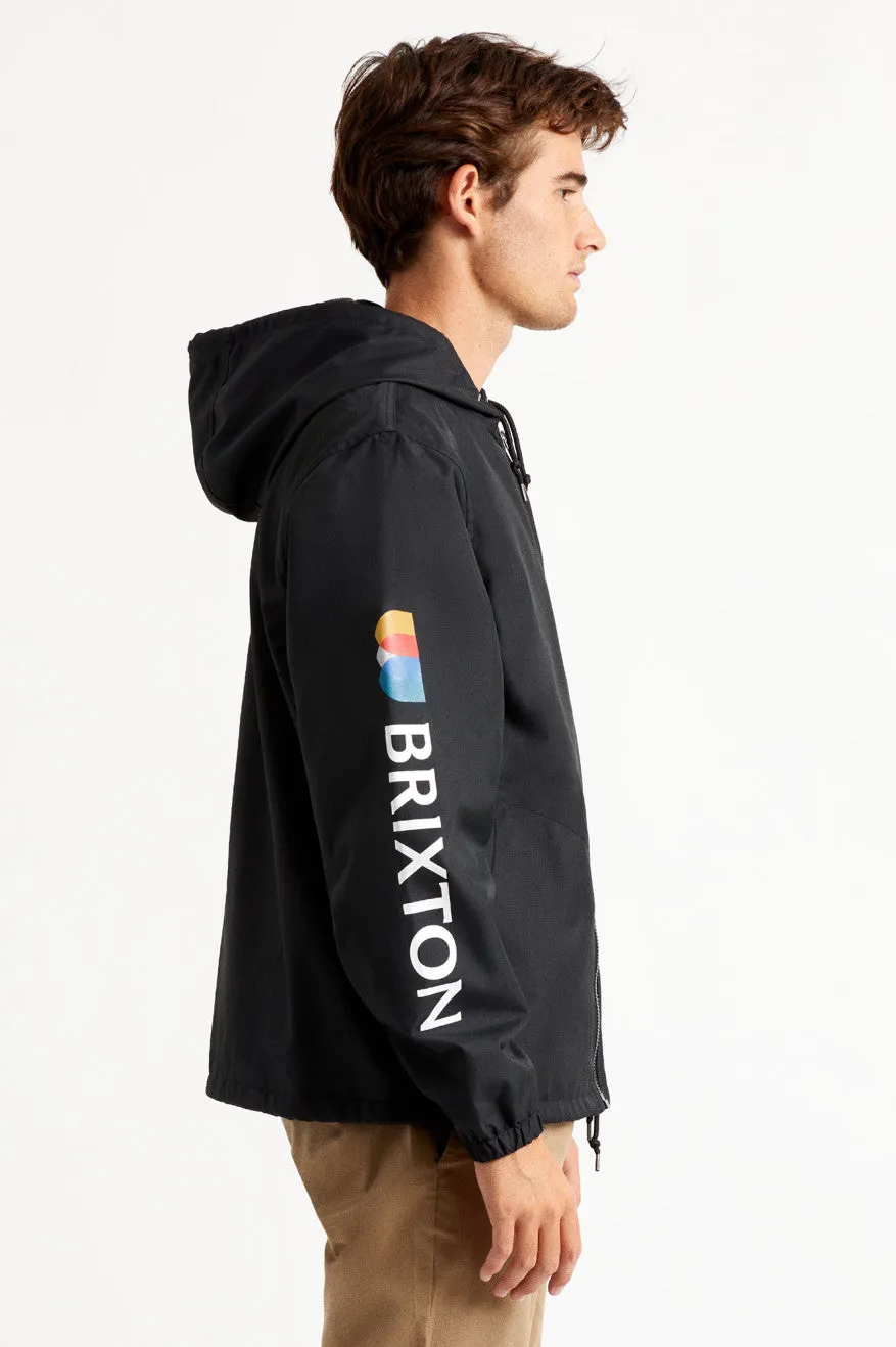 Claxton Alton Zip Hood Jacket - Black/White