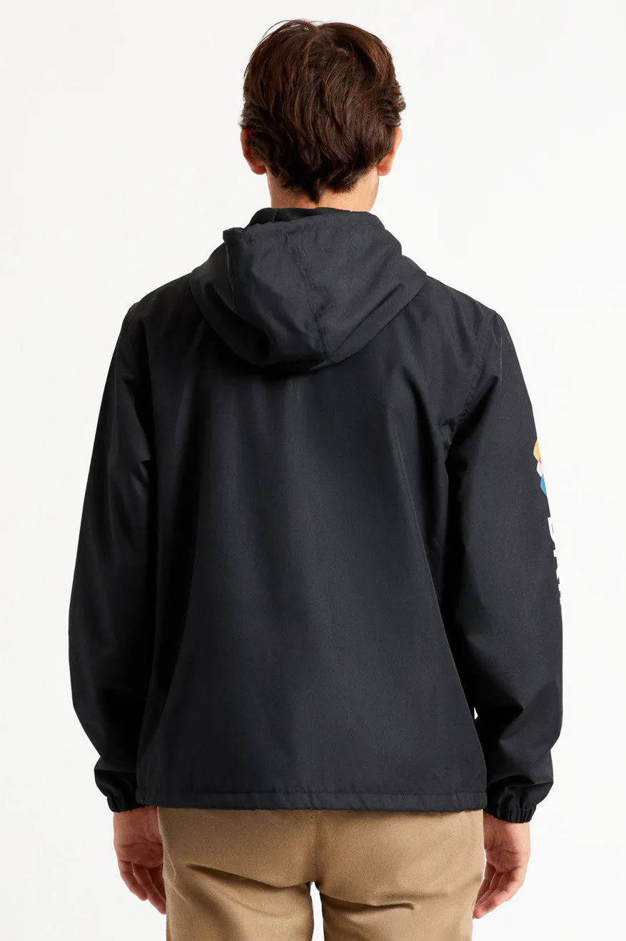 Claxton Alton Zip Hood Jacket - Black/White