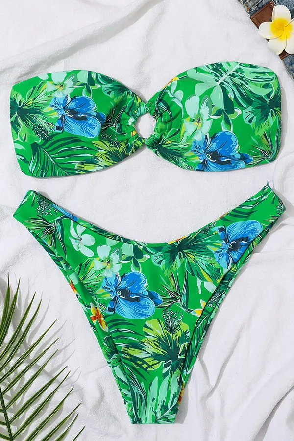 Colleen Tropical Ring Off Shoulder Bikini Set