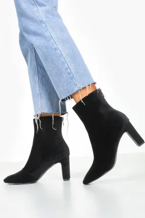 Cord Low Heel Shoe Boots