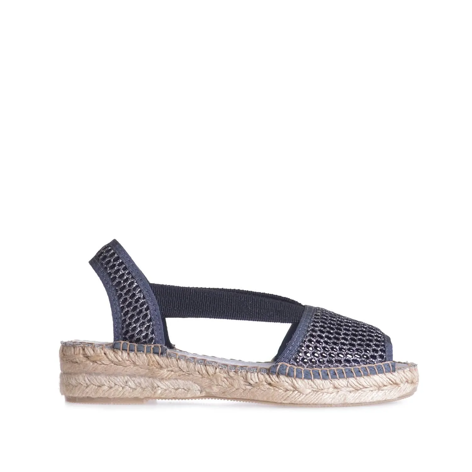 Cotton Blend Wedge Espadrille for Women - Glitter Estel-ZY