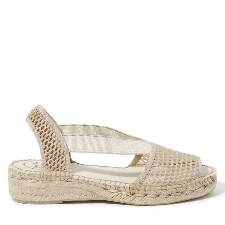 Cotton Blend Wedge Espadrille for Women - Glitter Estel-ZY