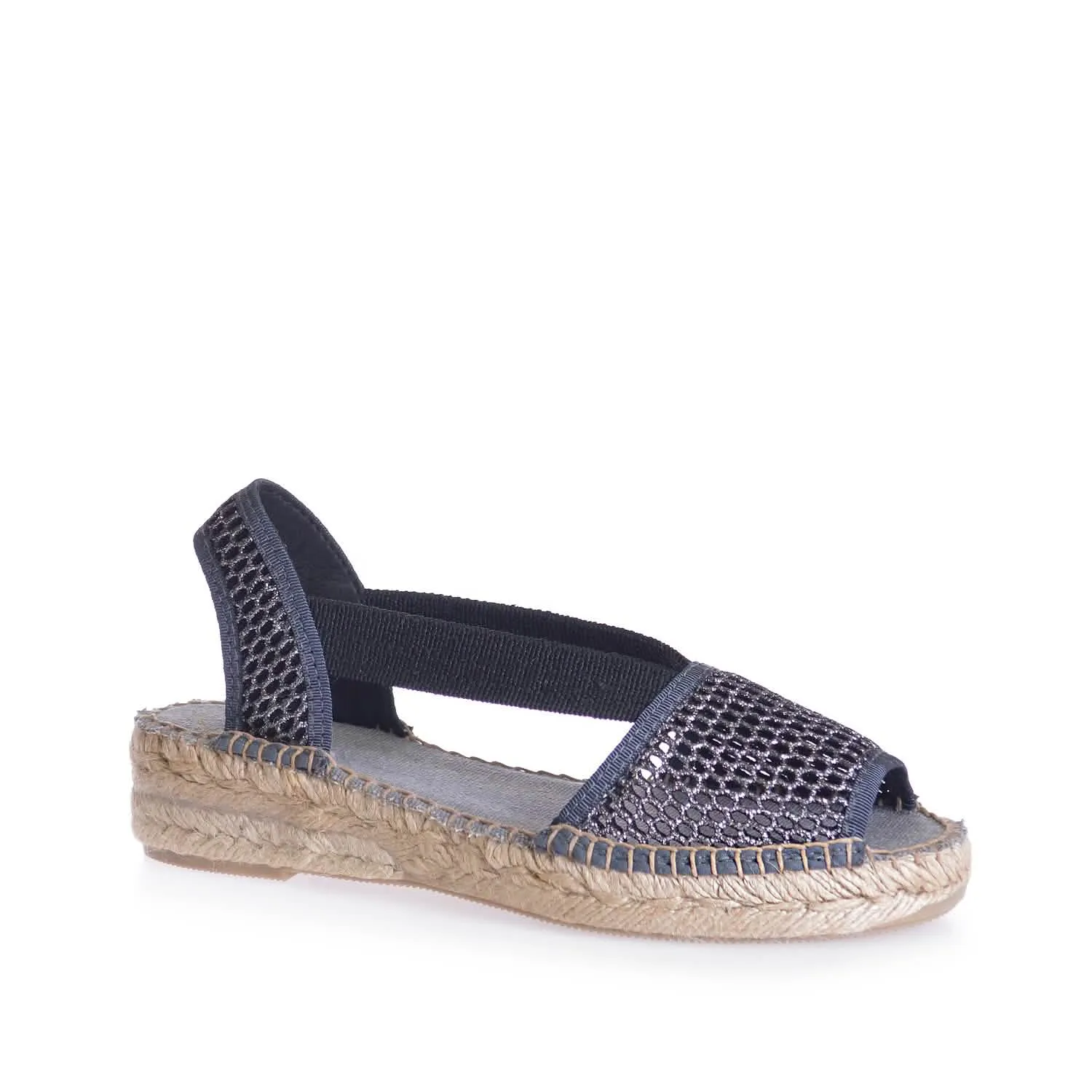 Cotton Blend Wedge Espadrille for Women - Glitter Estel-ZY