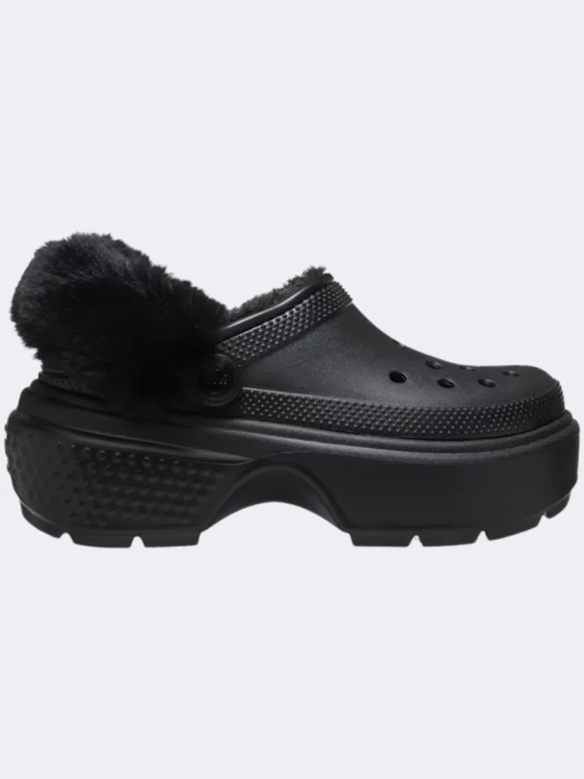 Crocs Stomp Lined Clog Unisex Lifestyle Slippers Black