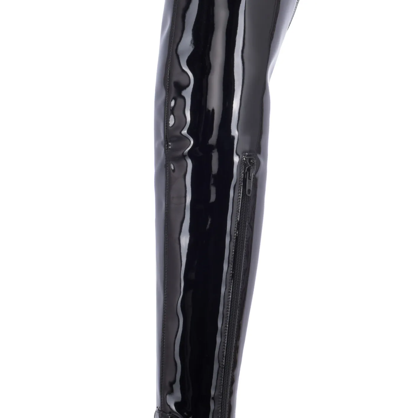 Crotch-high boots with 12 cm heel in Italian VEGAN leather