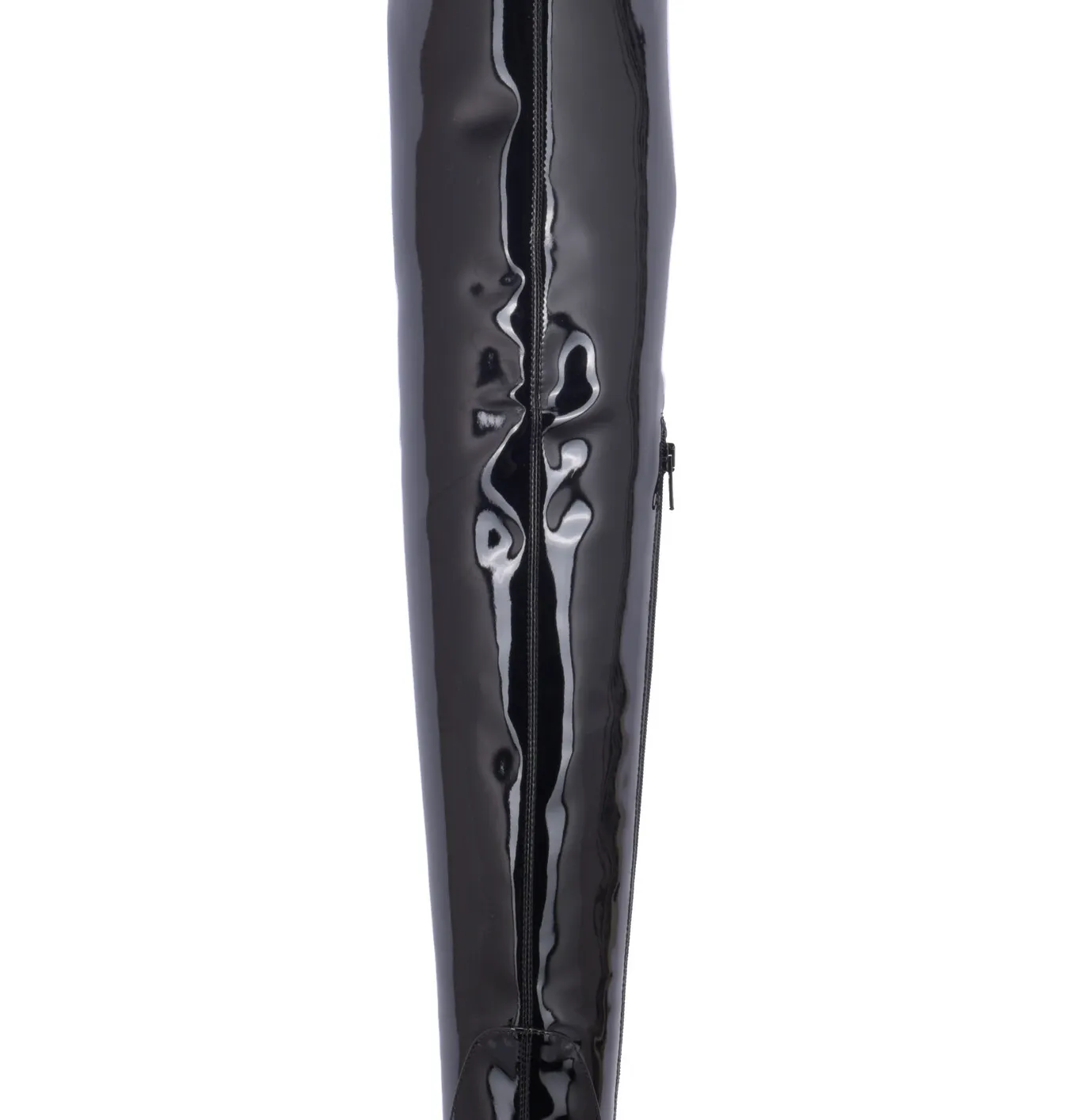 Crotch-high boots with 12 cm heel in Italian VEGAN leather