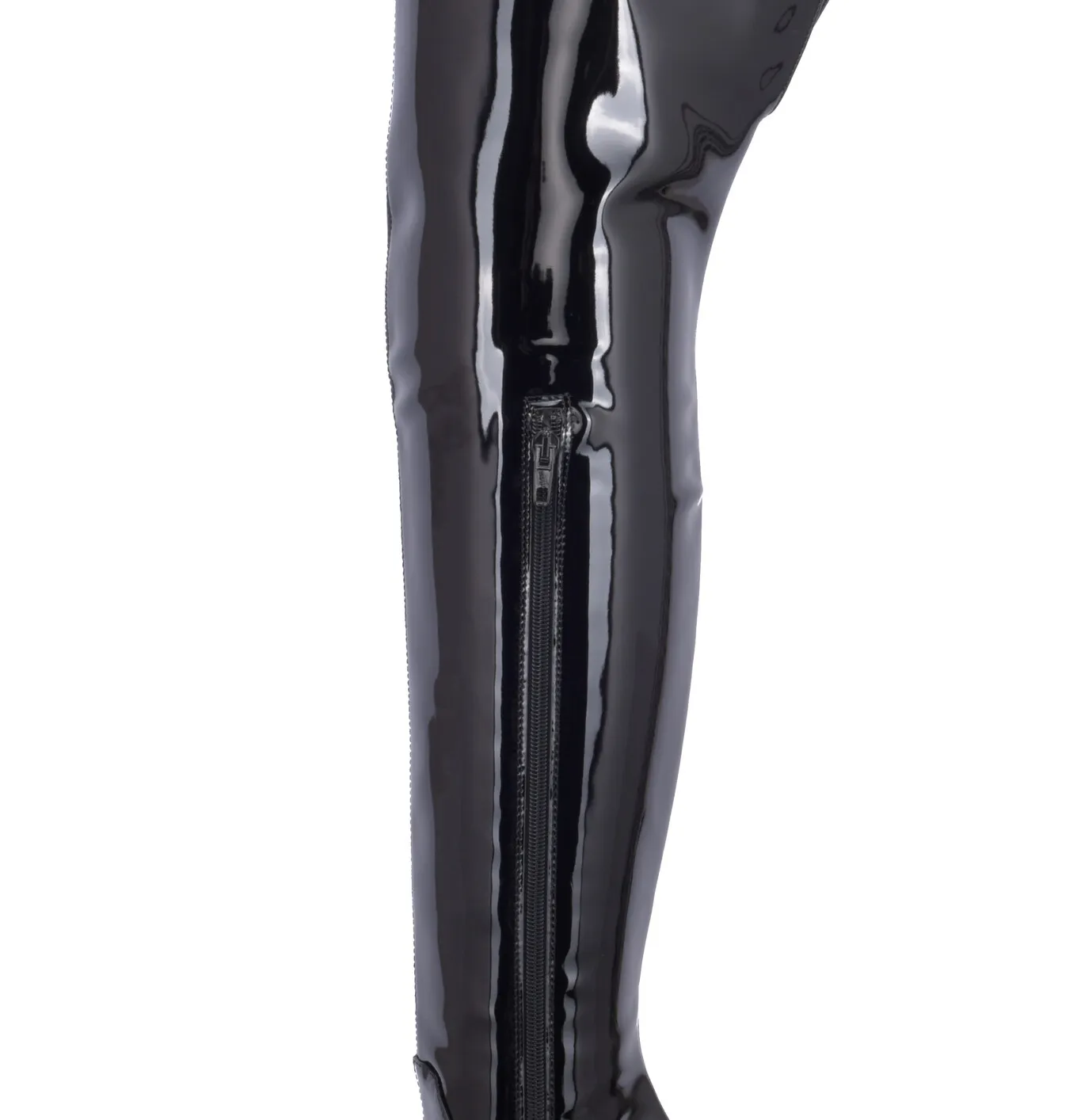 Crotch-high boots with 12 cm heel in Italian VEGAN leather