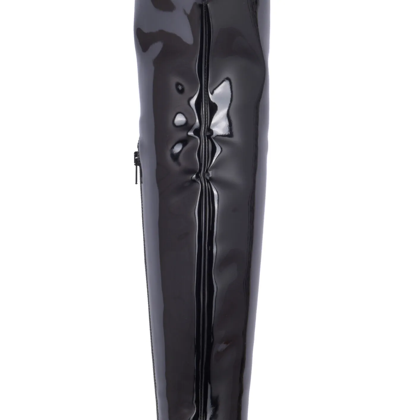 Crotch-high boots with 12 cm heel in Italian VEGAN leather