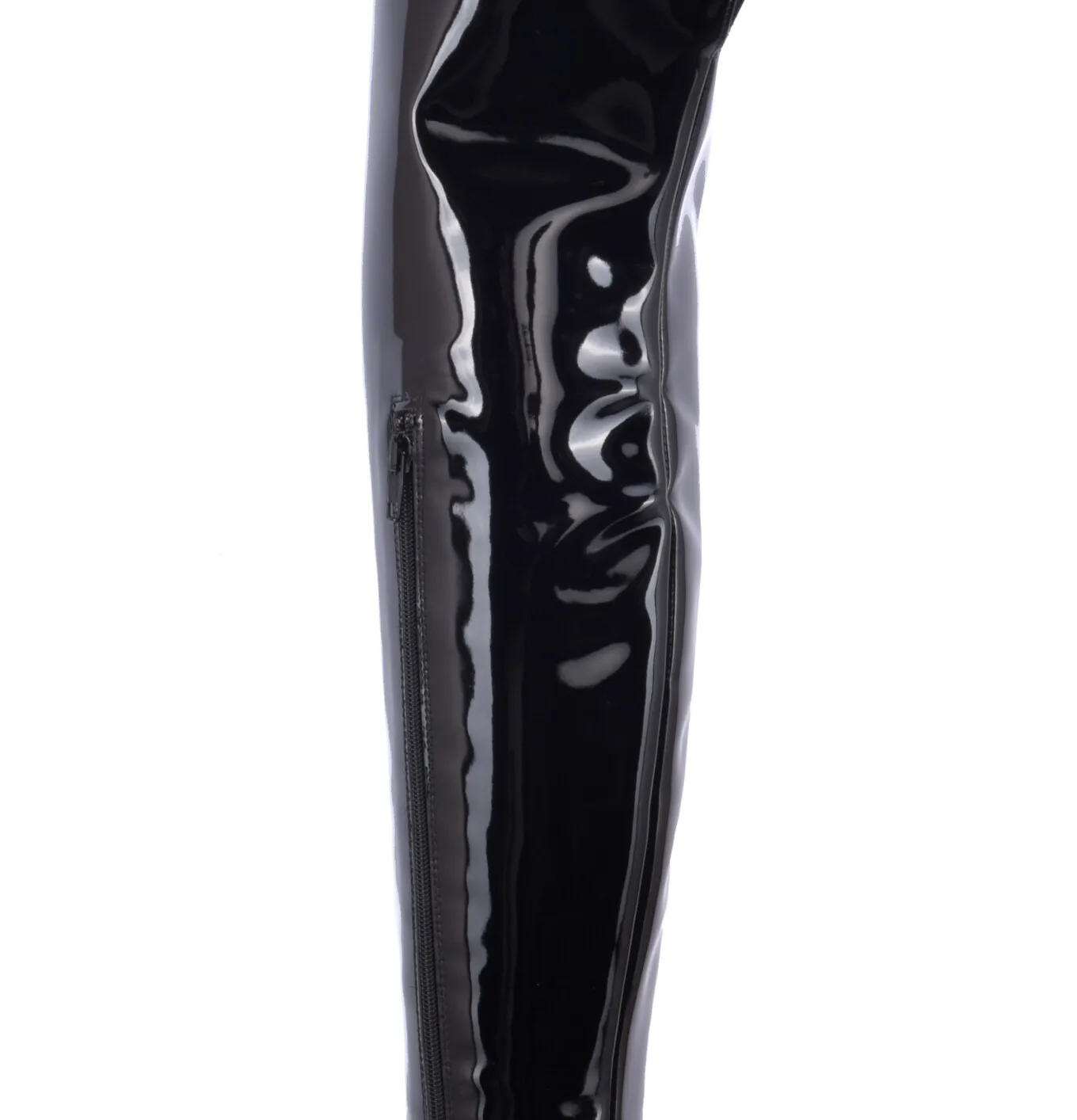 Crotch-high boots with 12 cm heel in Italian VEGAN leather