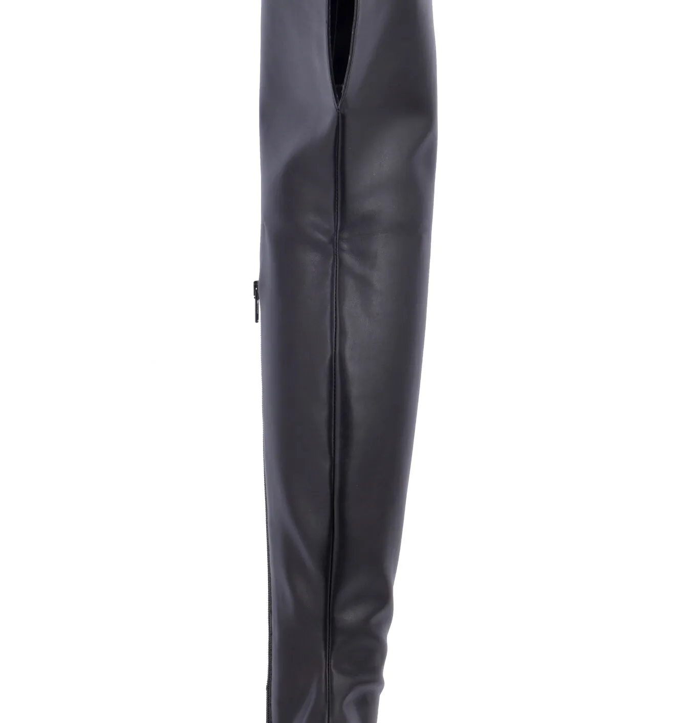 Crotch high boots with 12cm  heels in Italian VEGAN leather