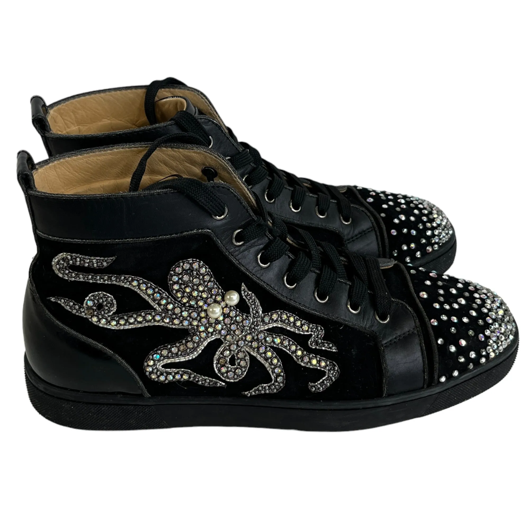 Crystal Octopus Black High Top Trainers for Men Size EU 43.5 / UK 9.5