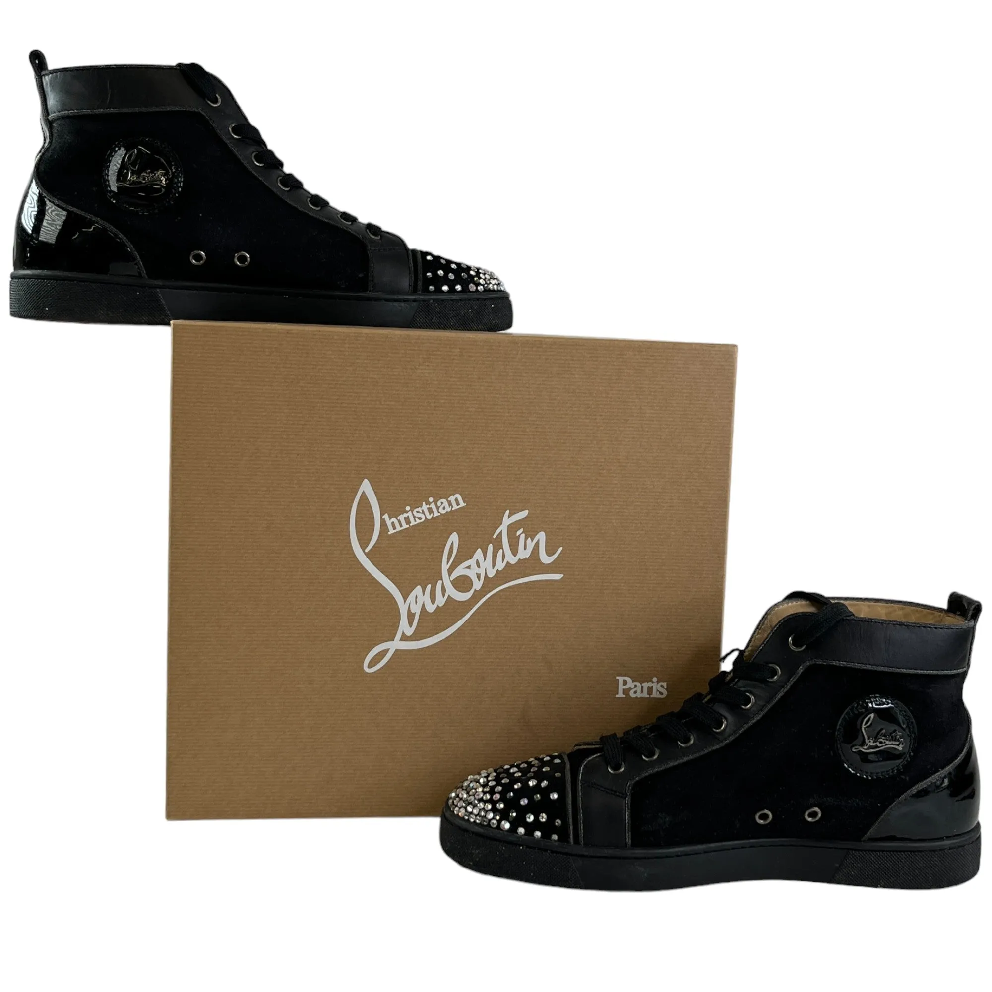 Crystal Octopus Black High Top Trainers for Men Size EU 43.5 / UK 9.5