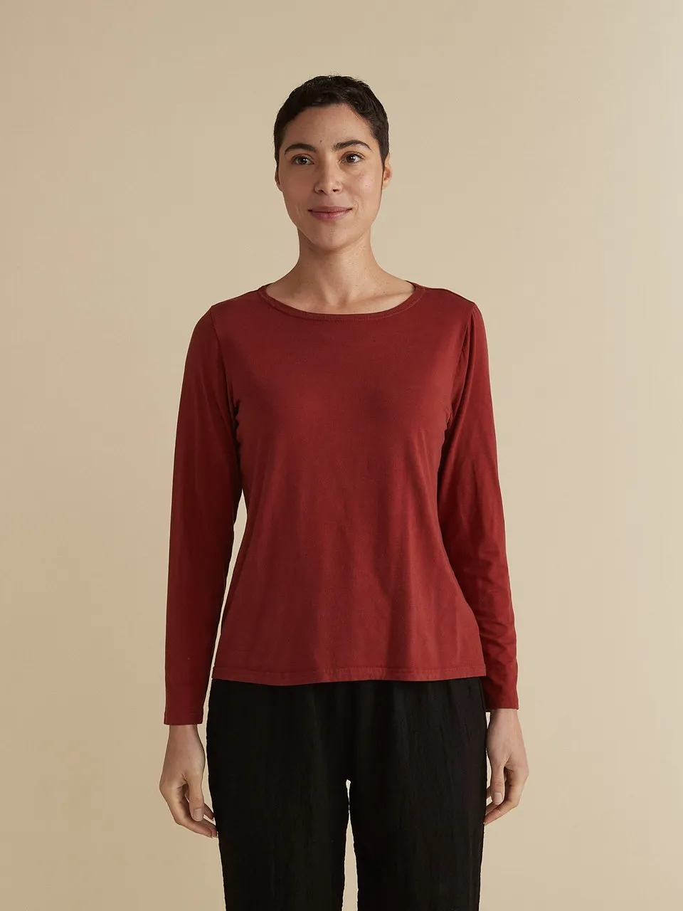 Cut Loose Tencel Knit Boatneck Tee