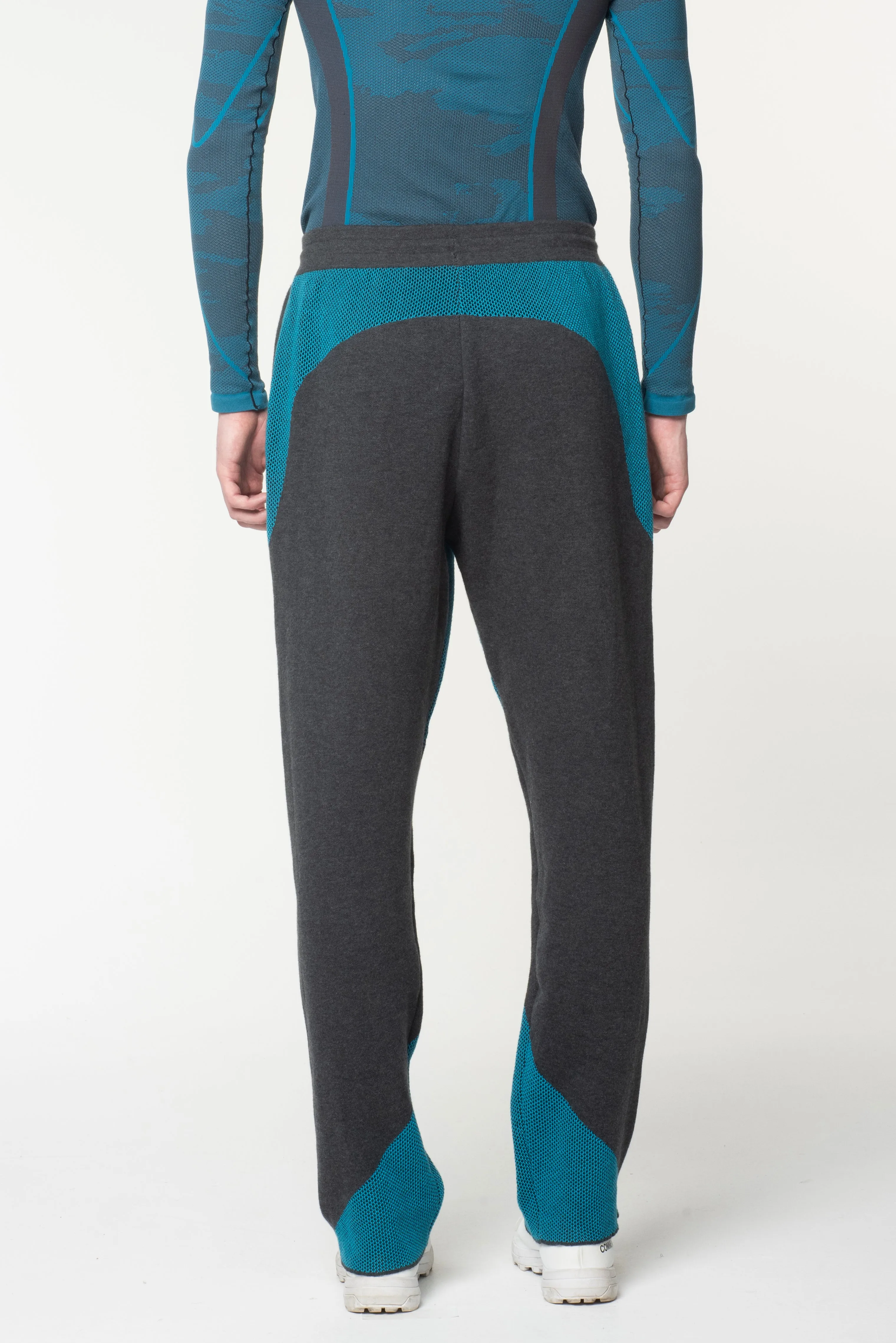 CYPHER MESH KNIT TROUSERS - ANTHRACITE