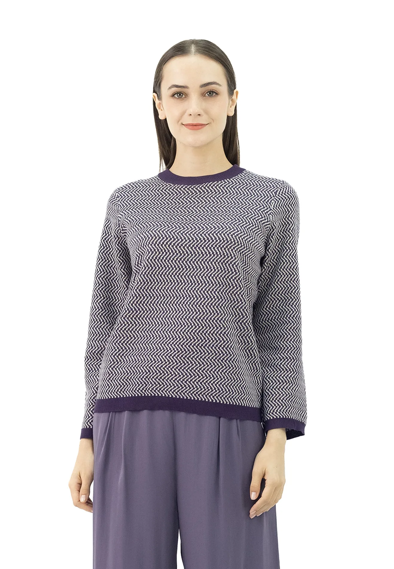 DAISY Women's Ribbed Knit Top with Lantern Sleeves