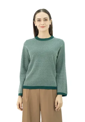 DAISY Women's Ribbed Knit Top with Lantern Sleeves