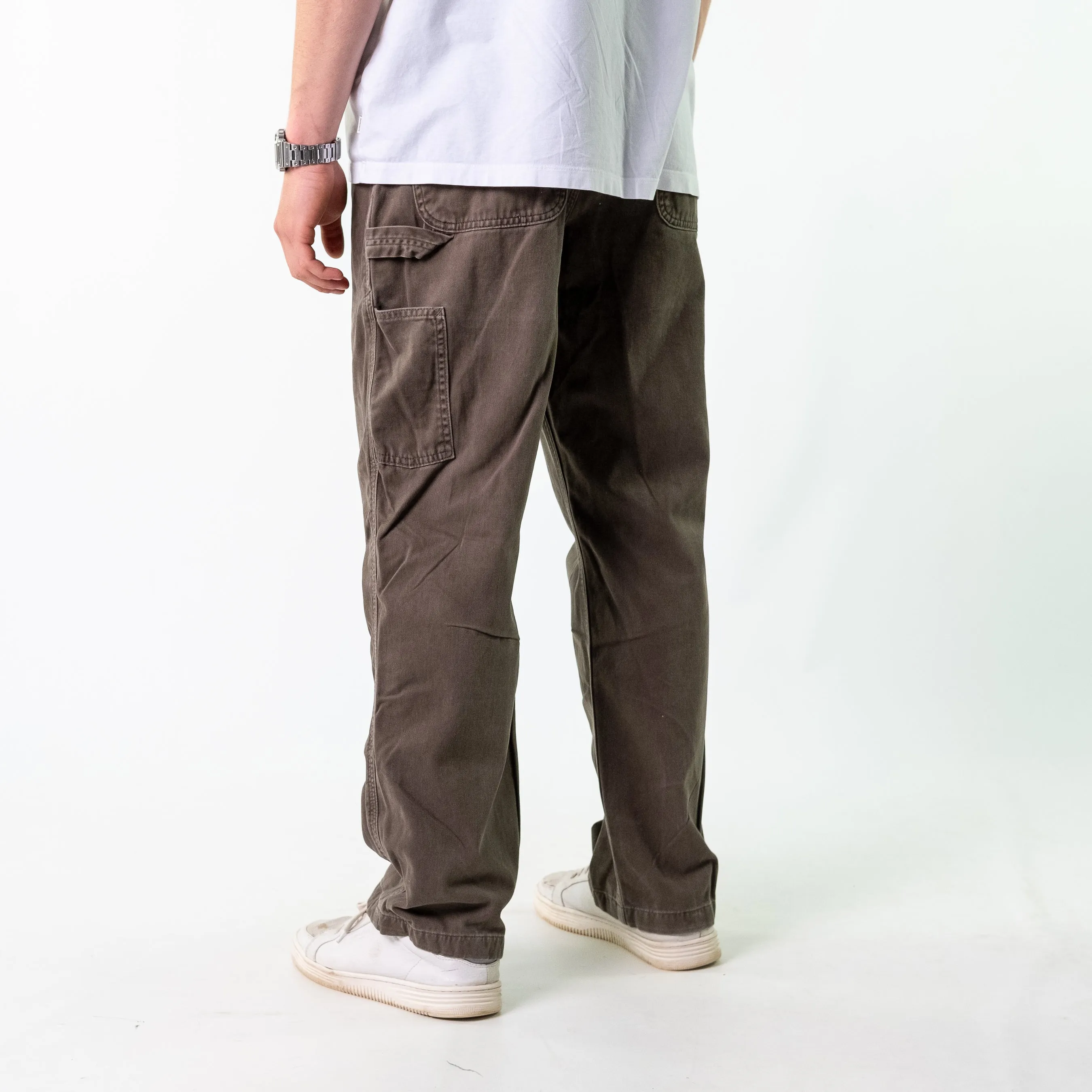 Dark Green y2ks Dickies Canvas Carpenter Jeans Baggy Pants (38x30)