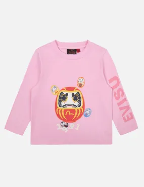 Daruma Print Long-sleeve T-shirt