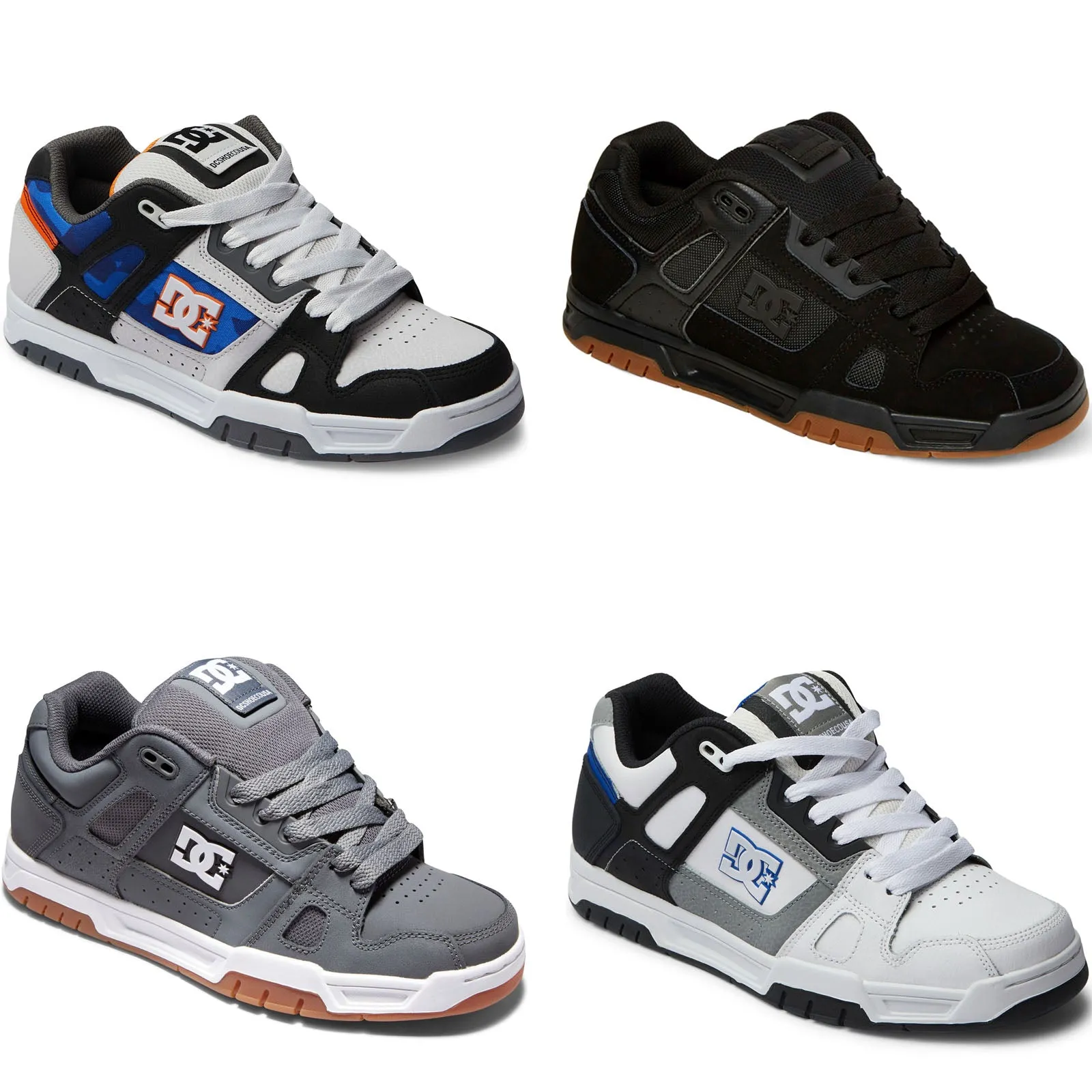 DC Shoes Mens Stag Low Rise Suede Leather Skate Trainers