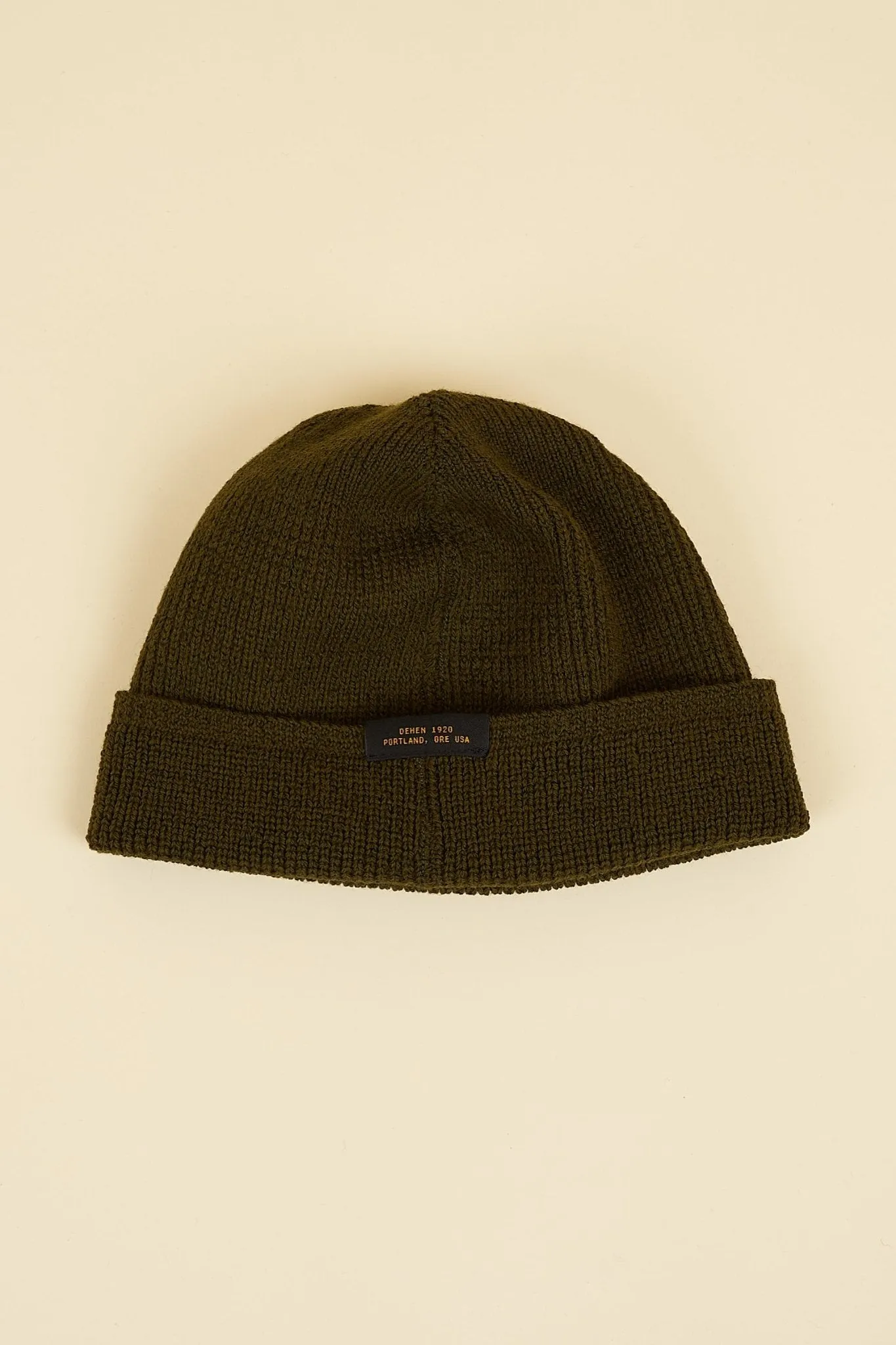 Dehen Wool Knit Watch Cap - Loden