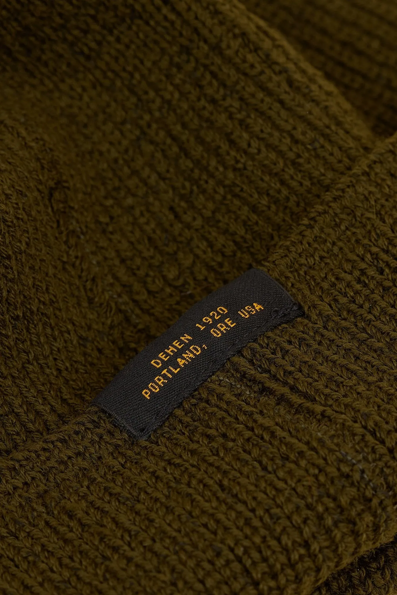 Dehen Wool Knit Watch Cap - Loden