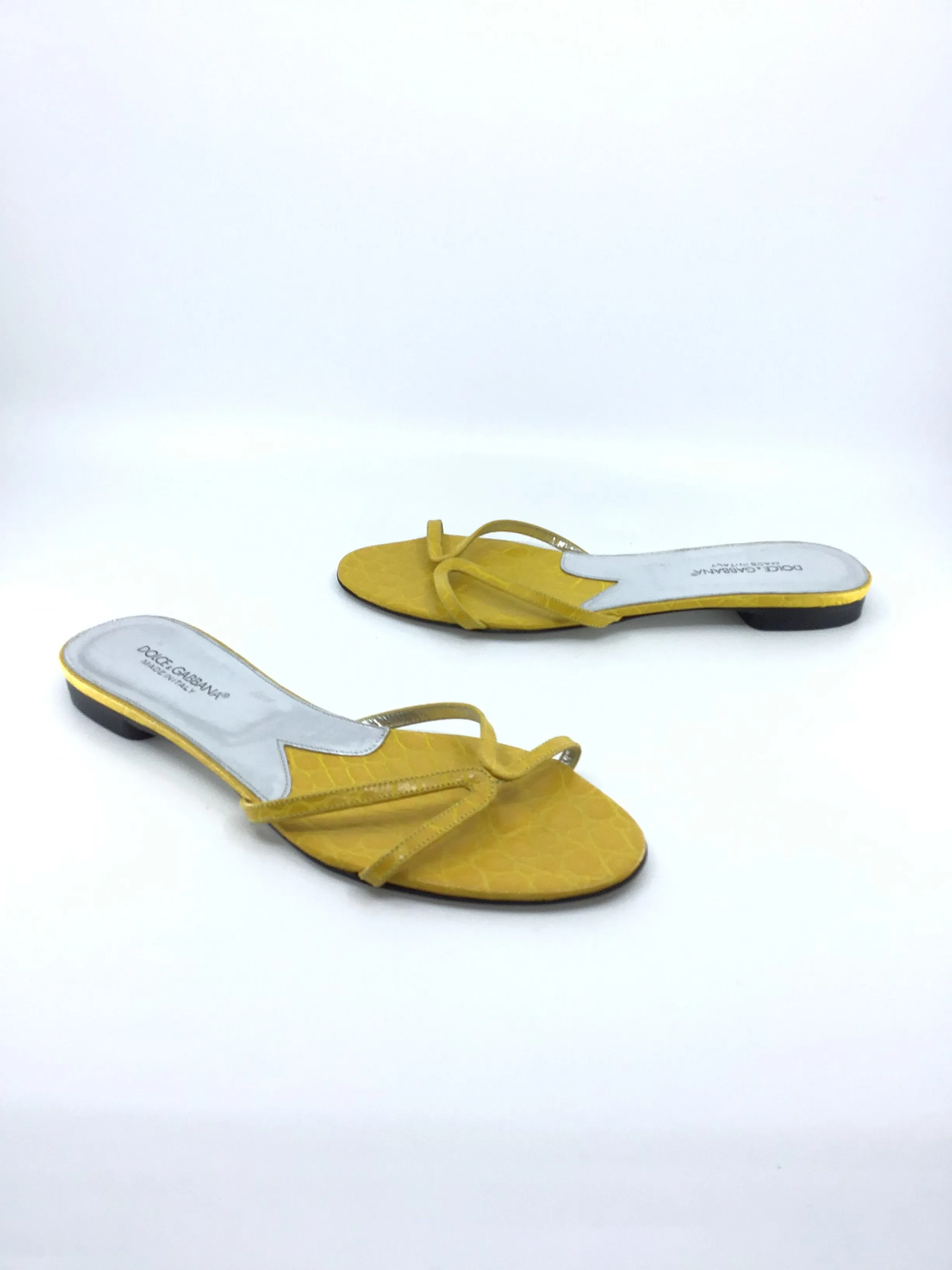 Dolce and Gabbana Yellow Slides