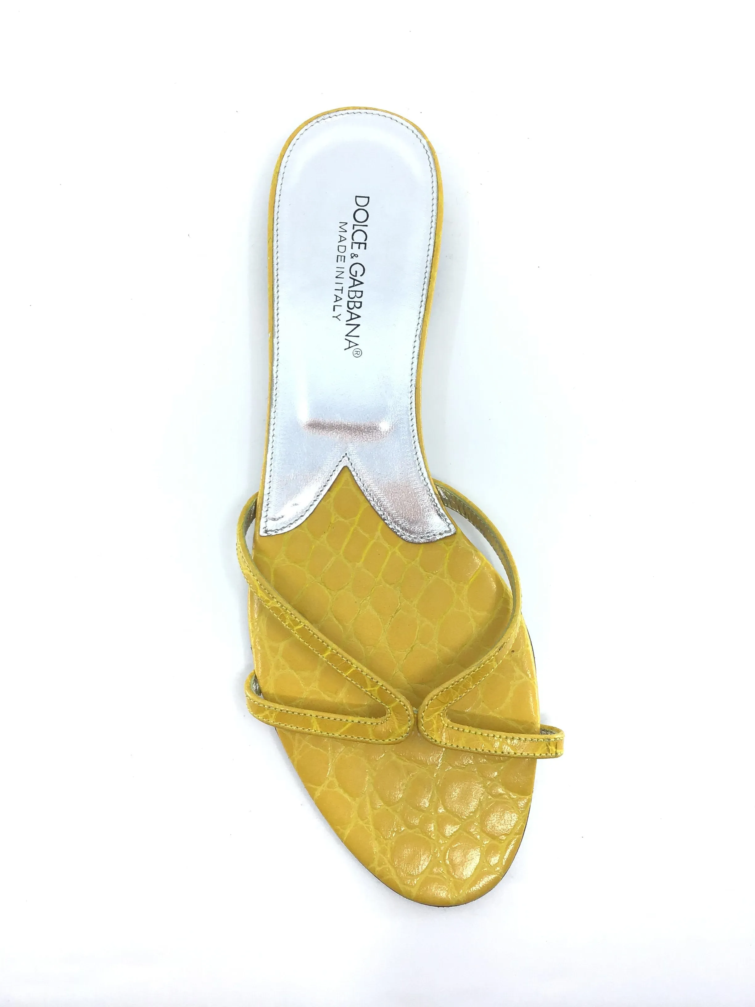 Dolce and Gabbana Yellow Slides