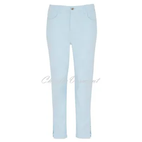 Dolcezza Cropped Jean Powder Blue Style 23202 Ankle Detail