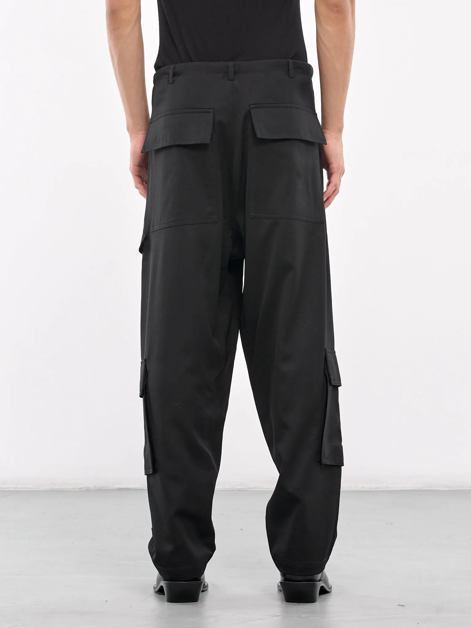 Drawstring Cargo Trousers (S24AW10PT-W-BLACK)