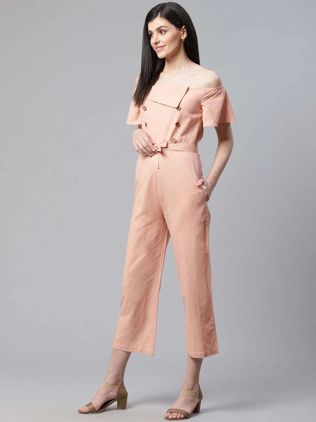 Drop Shoulder Jumsuit