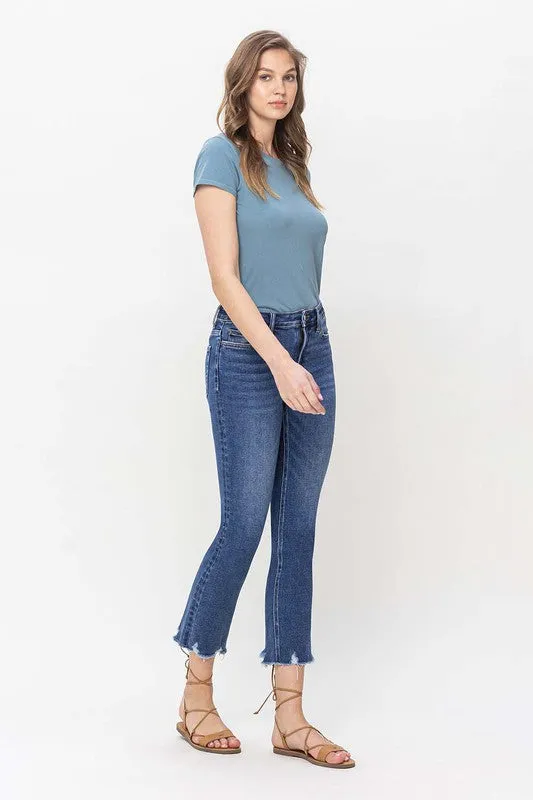 Eden High Rise Crop Slim Straight Jeans