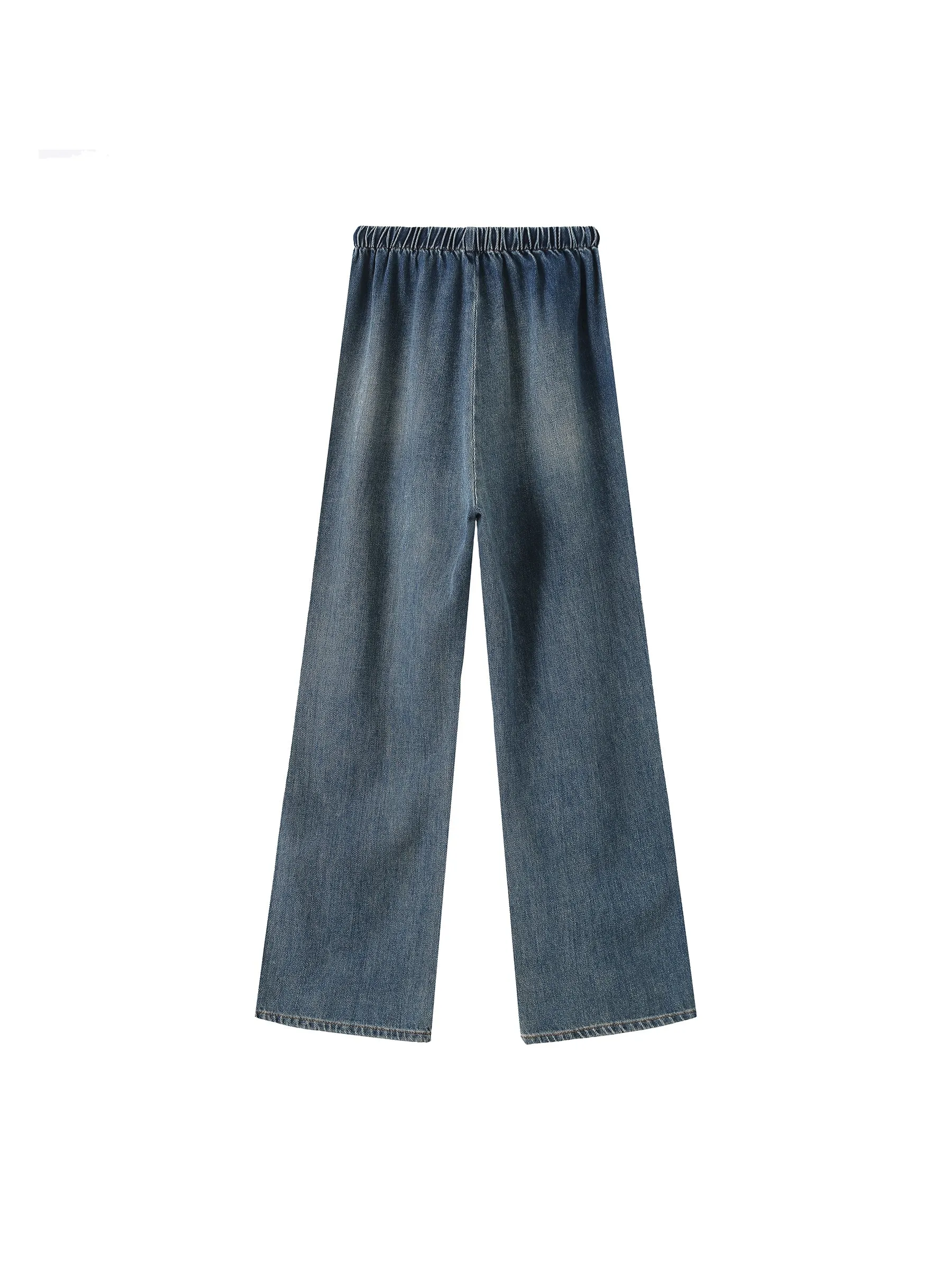 Elasticated Waist Straight Leg Jeans