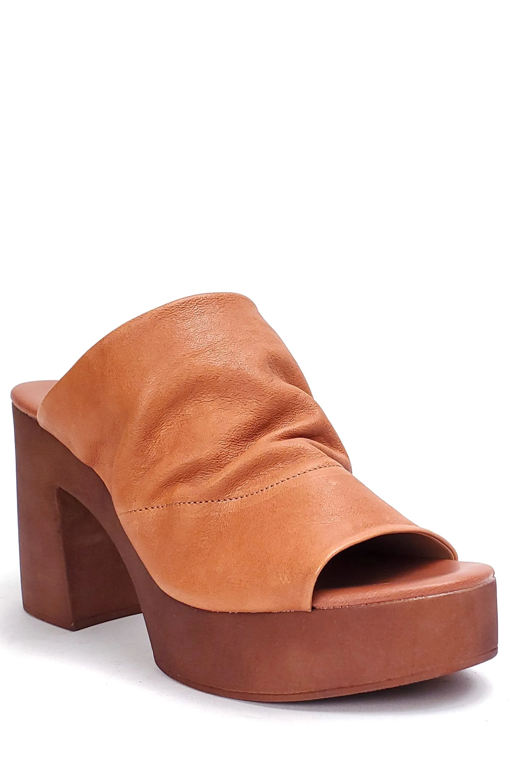 Eloise Tan Leather: Brown Leather Women's Shoes