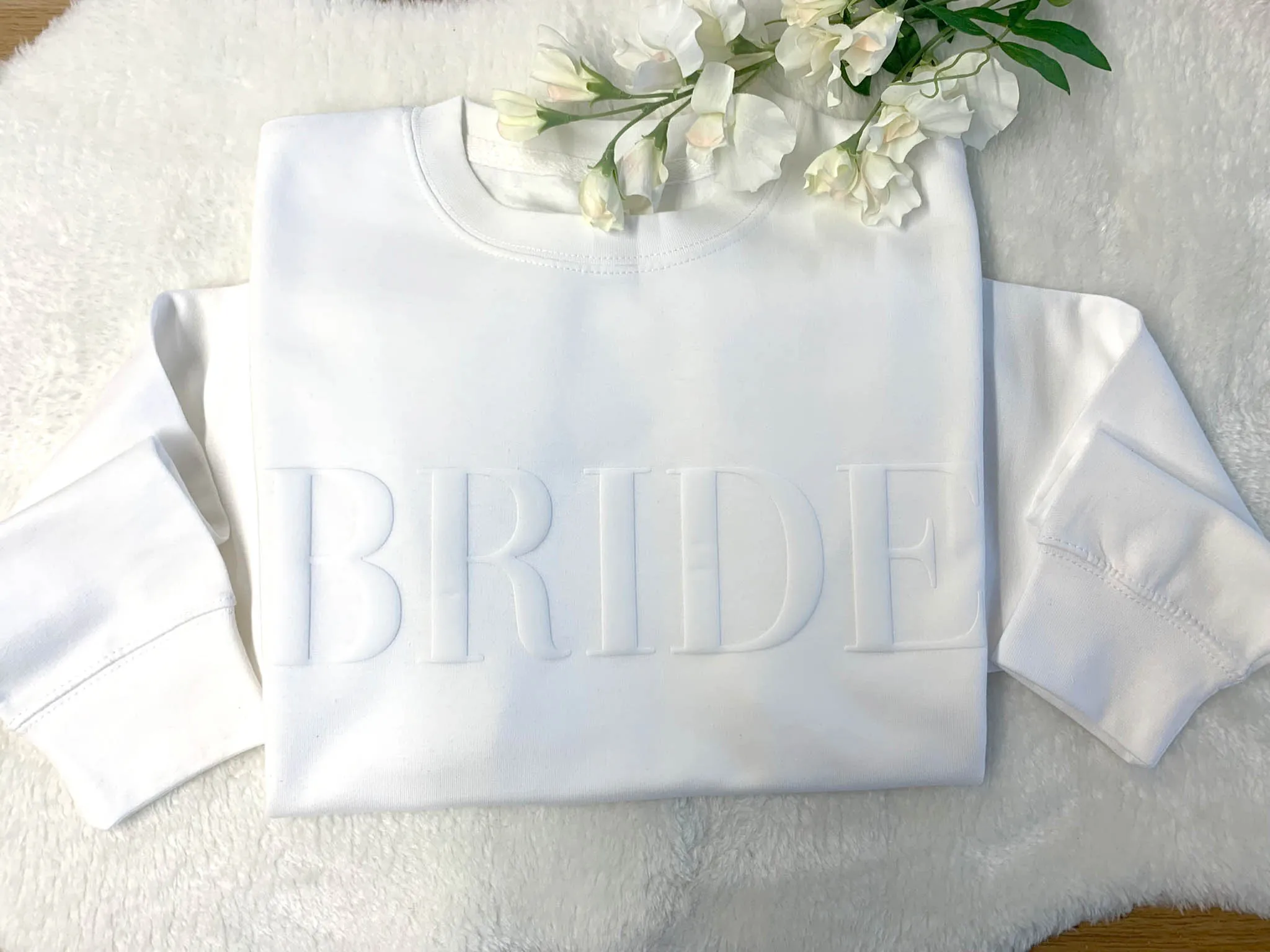 Embossed Bride Sweatshirt, Bride Groom Jumper, Wifey Hubby Sweatshirt, Mr and Mrs Matching Jumpers Wedding Gift, Anniversary Gif