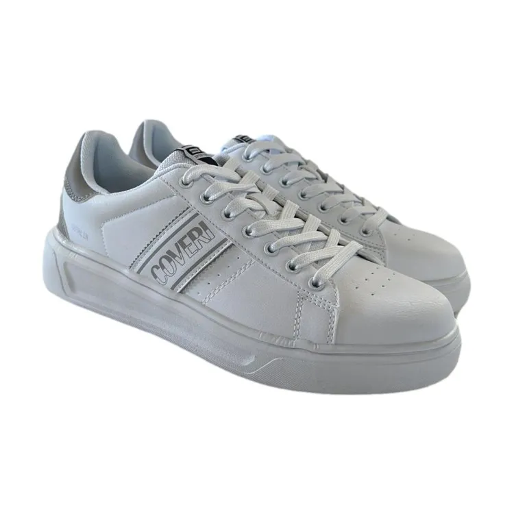 Enrico Coveri Men's White Lace-up Sneakers