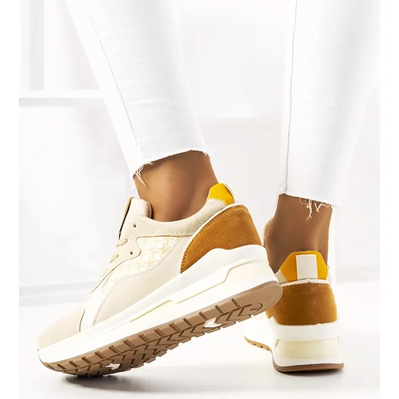 Eryn beige women's sneakers