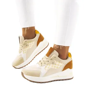 Eryn beige women's sneakers