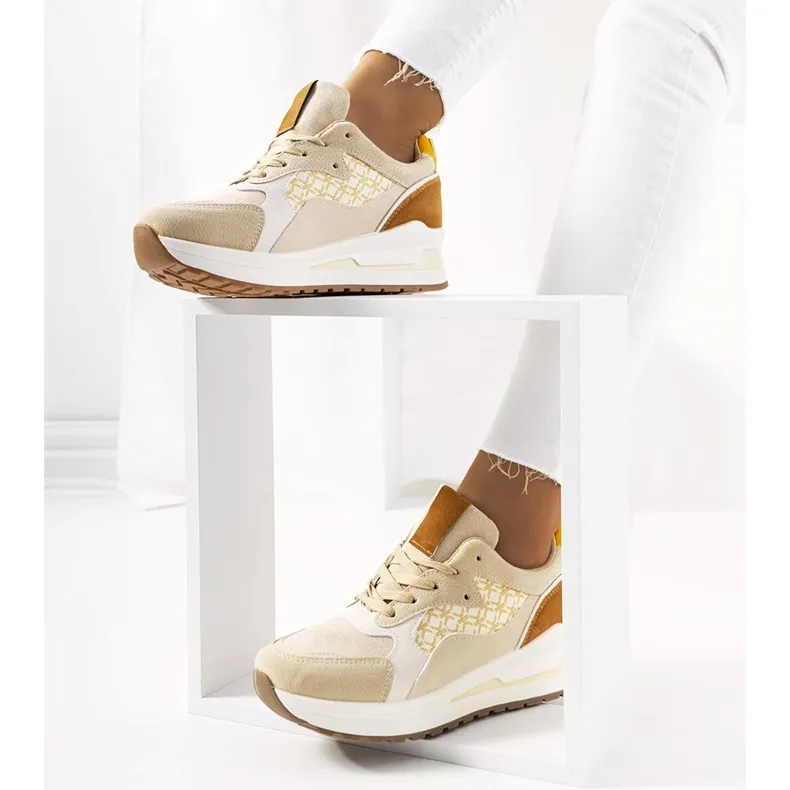 Eryn beige women's sneakers