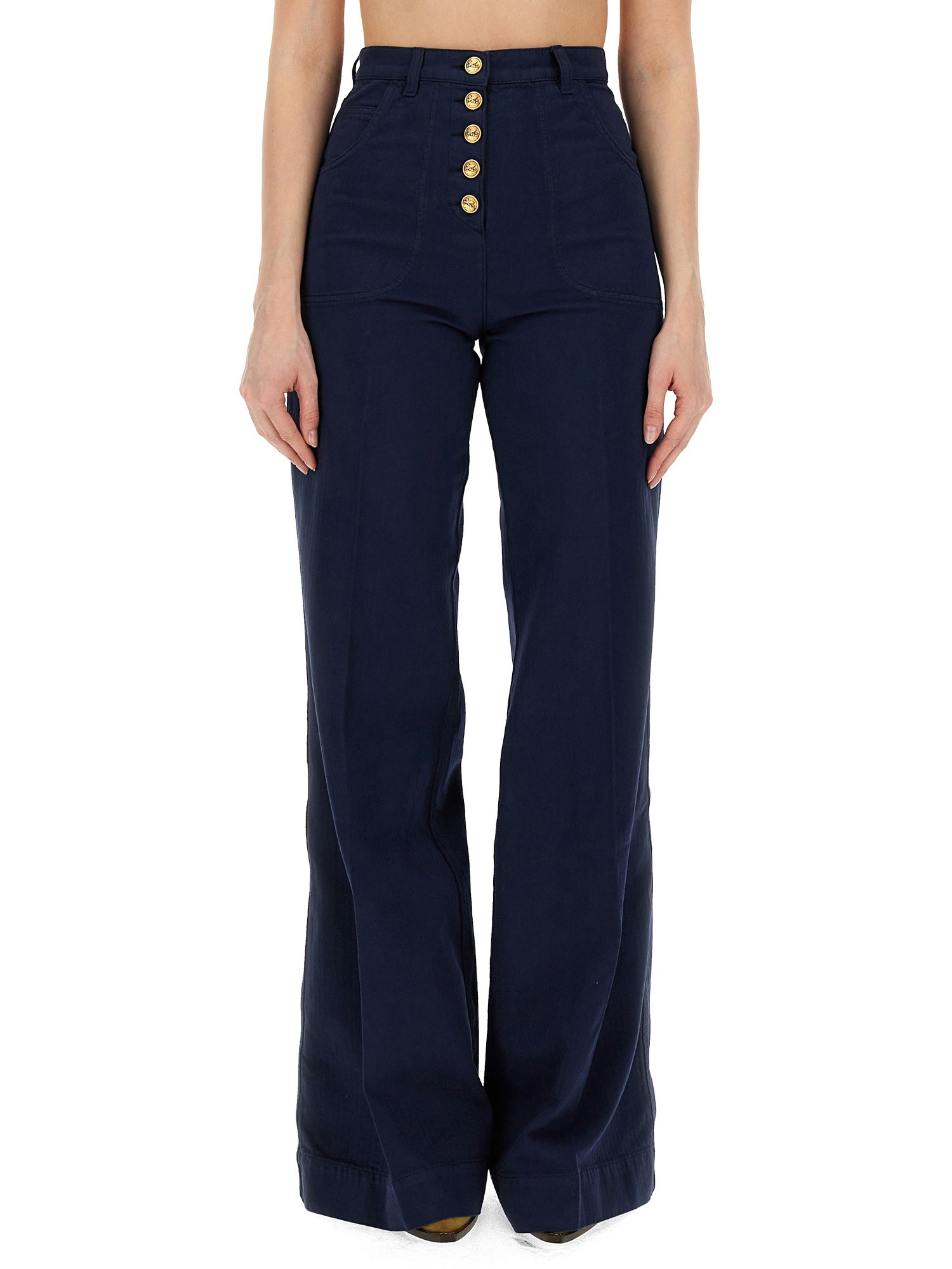 Flare Fit Jeans with Pegasus Buttons by ETRO