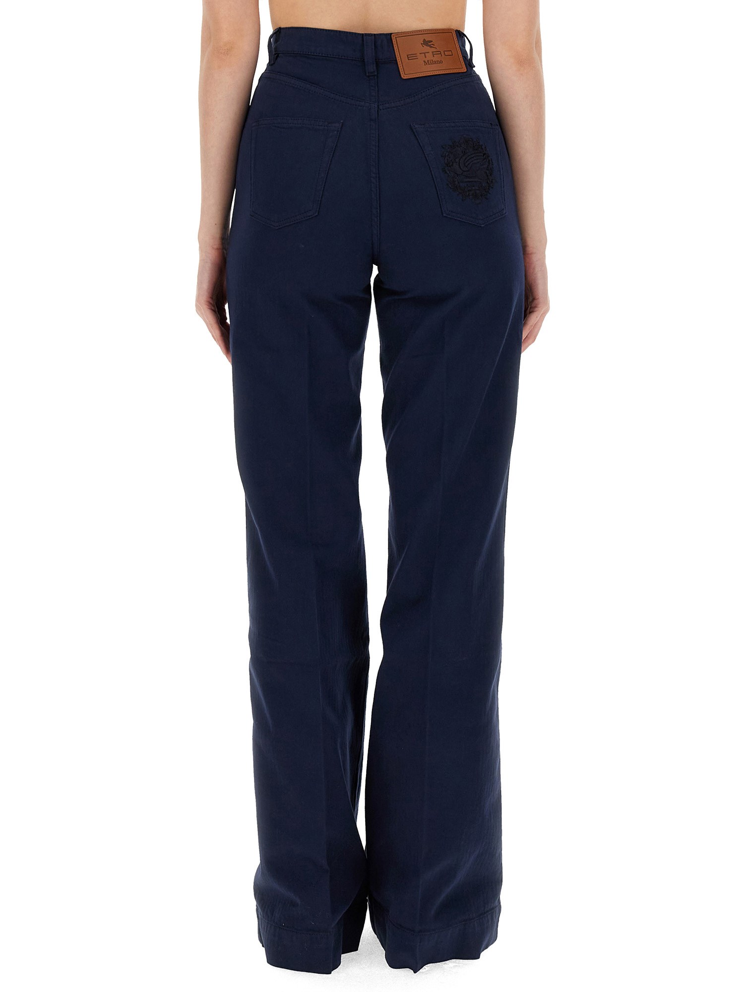 Flare Fit Jeans with Pegasus Buttons by ETRO