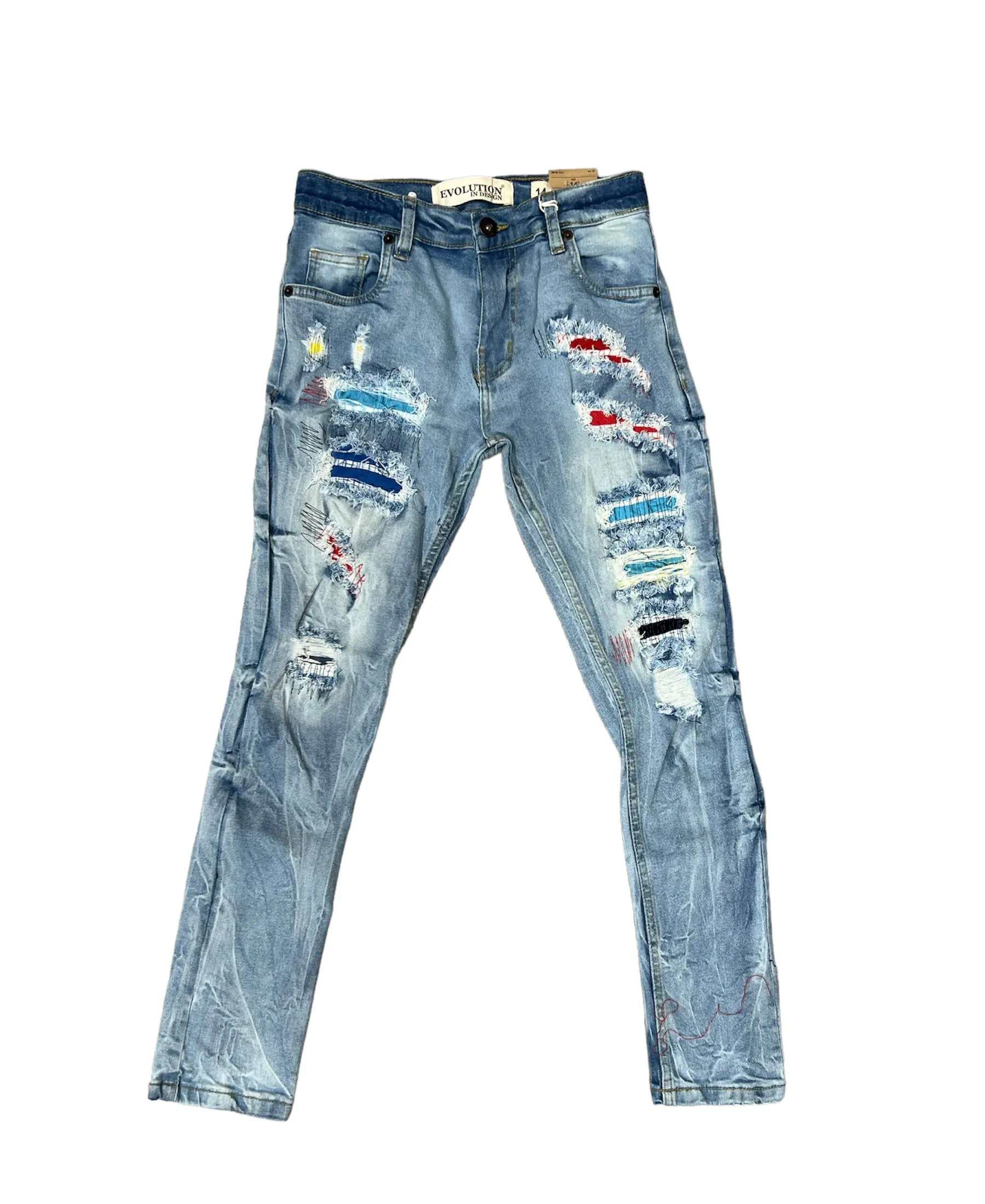 Evolution Rich Denim Boys Ice Blue Jeans