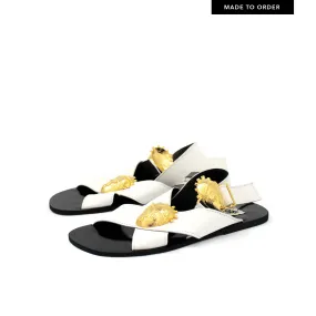 Reg Leather Sandals White - Fah