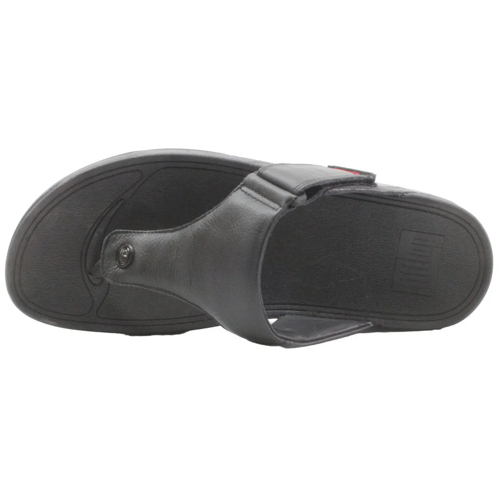 Fitflop Trakk ii 279-090 Black Leather Men's Slippers - UK 11.5